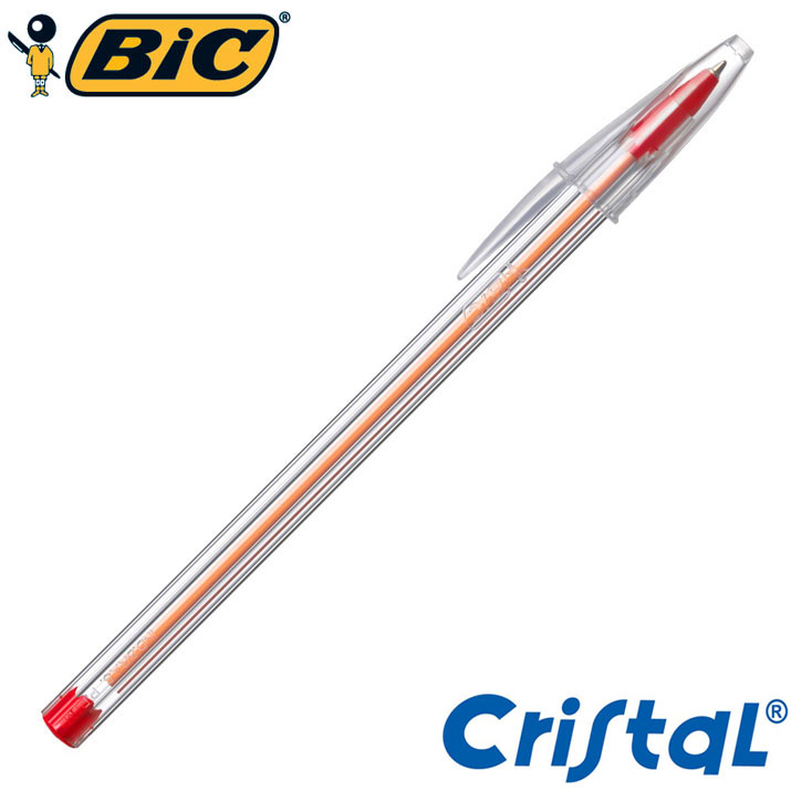 Lápiz Bic Rojo Modelo Cristal Punta Fina cristal-fino-rojo