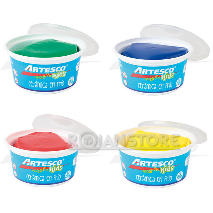 CERÁMICA EN FRÍO ARTESCO SET 4 COLORES 250GR C/U ceramica_en_frio_1