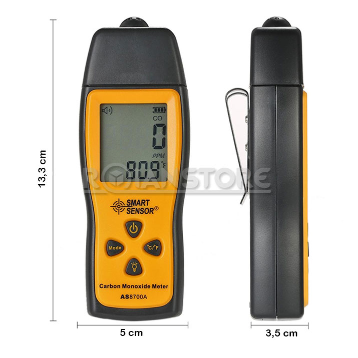 Monitor Medidor Tester Detector Monóxido Carbono Portátil