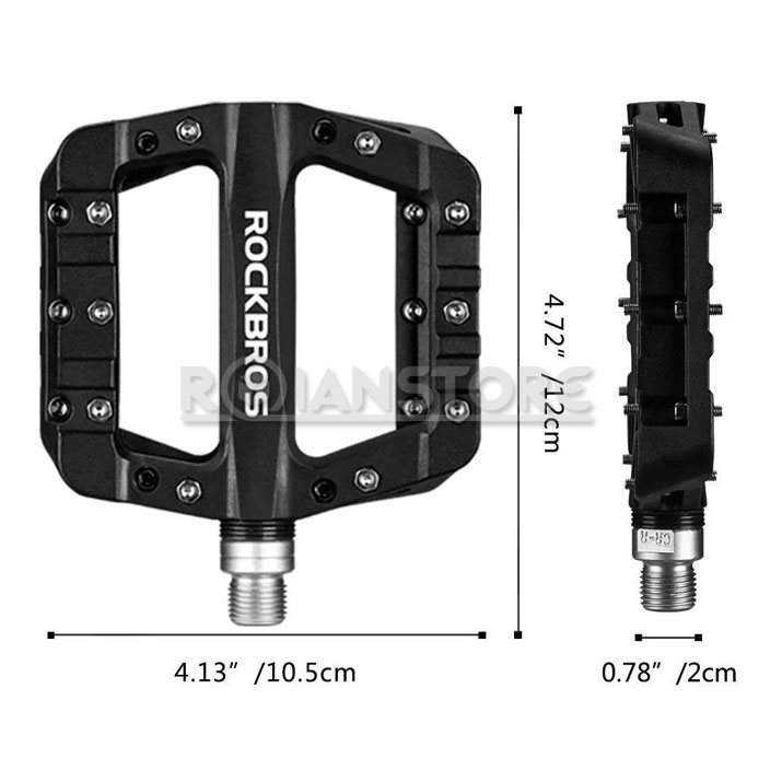 Pedales Rockbros Bicicleta Mtb Bmx Enduro Downhill Negro