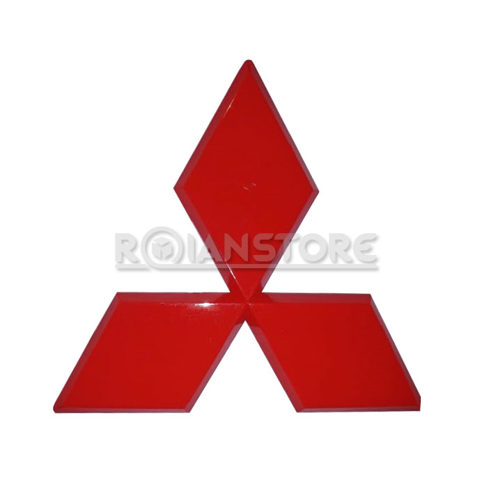 Emblema Logo Mitsubishi Color Rojo 12.5 cm