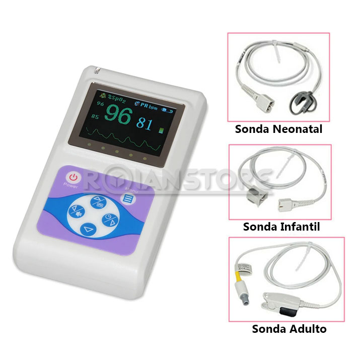 Oximetro Pulsometro Contec 3 x 1 Neonatal Pediatrico Adultos