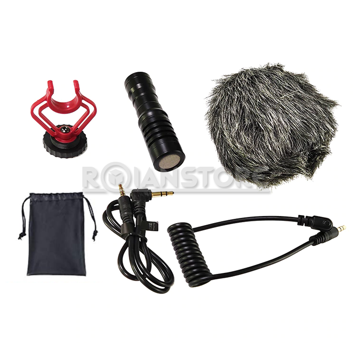 Microfono MiniGun Video Camaras Canon Nikon DSLR Smartphones