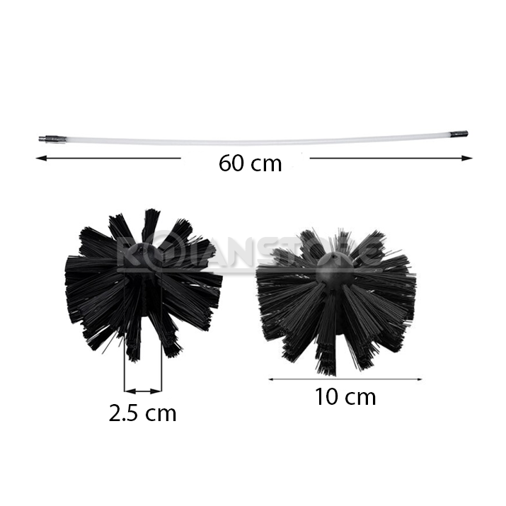 Kit Limpieza Cañon 6 Varilla +Cepillo Estufa Pellet Chimenea