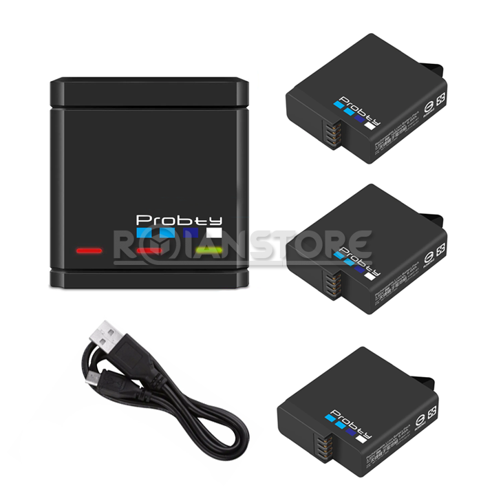 Kit 3 Baterias Alternativas GoPro Hero 5 6 7 + Cargador Usb