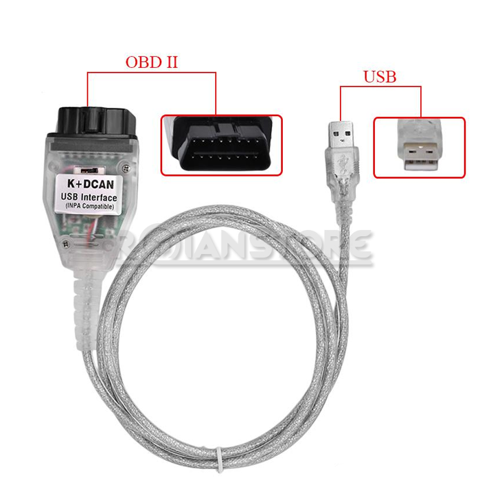 Scanner OBD2 BMW INPA K+DCAN D CAN Chip FT232RL